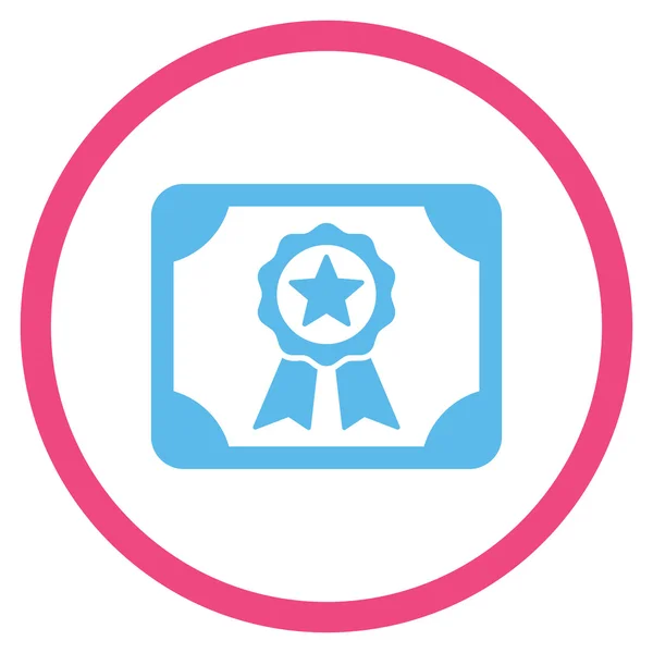 Ícone de um círculo de certificado — Fotografia de Stock