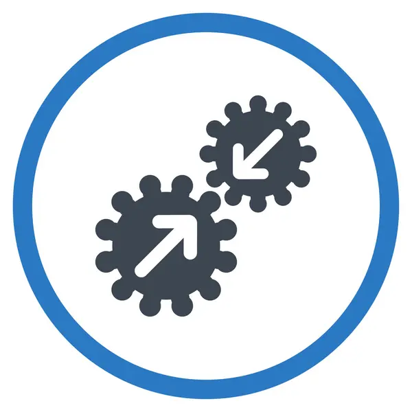 Getriebe Integration gerundet Symbol — Stockfoto