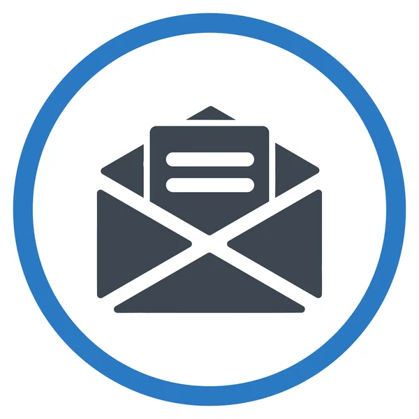 Open Mail omcirkelde pictogram — Stockfoto