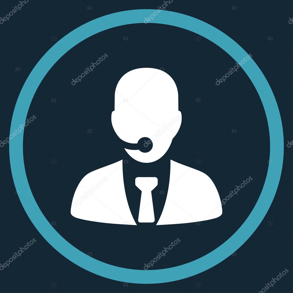 Call Center Manager Circled Icon