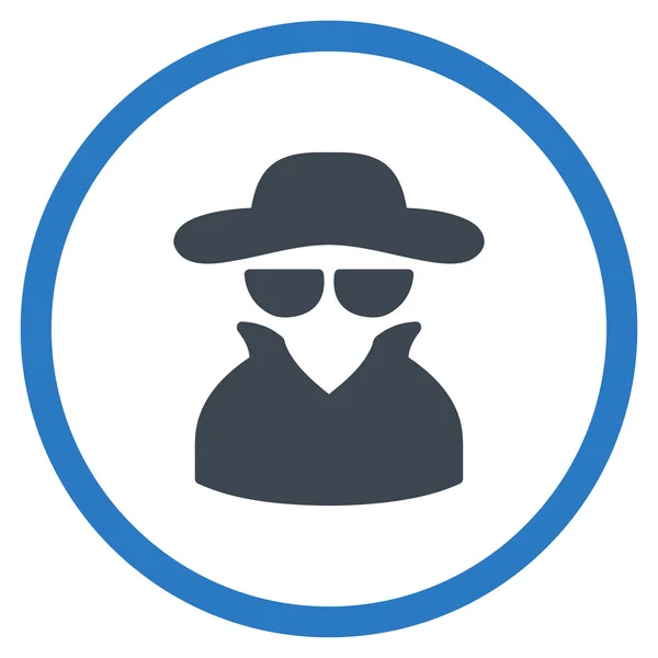 Spionen rundade ikonen — Stockfoto