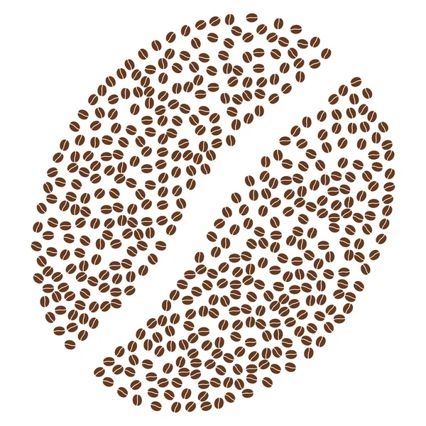 Coffee bean composition with coffee seeds — 图库矢量图片