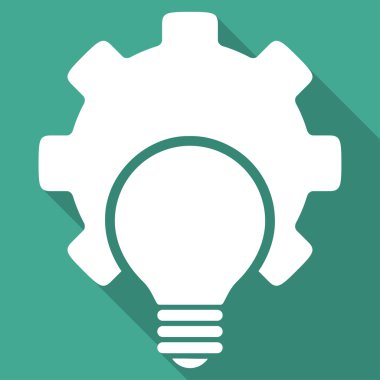 Ampul yapılandırma uzun gölge kare simgesi