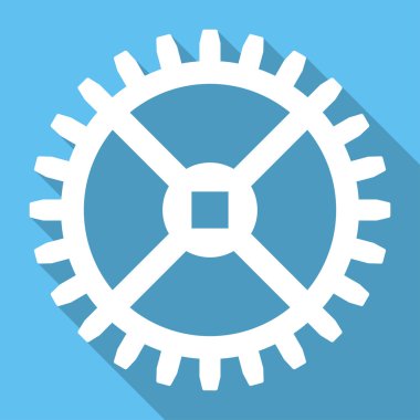 Saat dişli uzun gölge kare simgesi