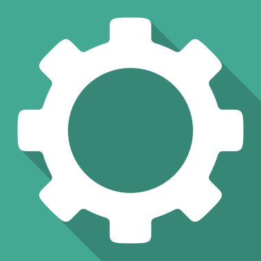 Dişli uzun gölge kare simgesi