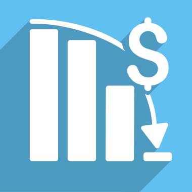 Mali kriz uzun gölge kare simgesi