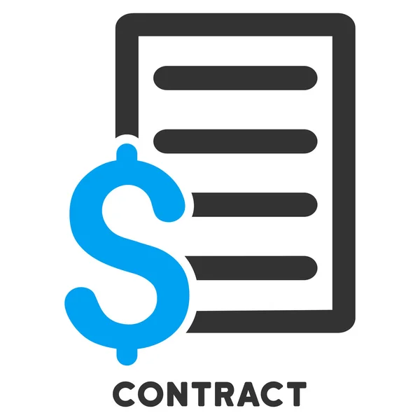 Contract Vector Icon With Caption — Stok Vektör