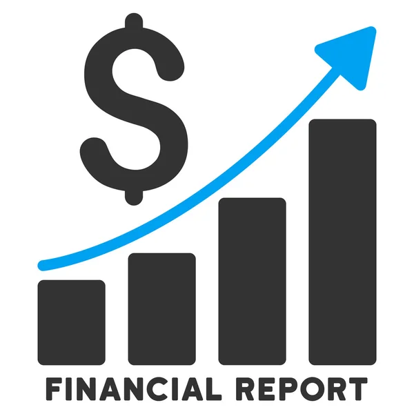 Векторная икона финансового отчета с подписью — стоковый вектор