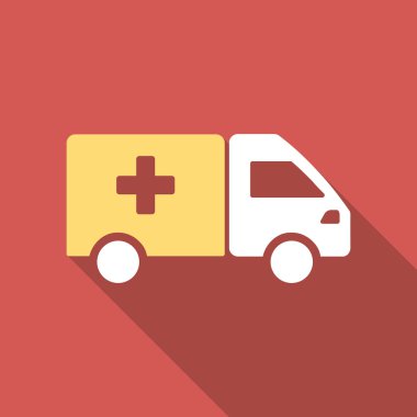 Uzun gölge ile uyuşturucu sevkiyatı düz kare simgesi