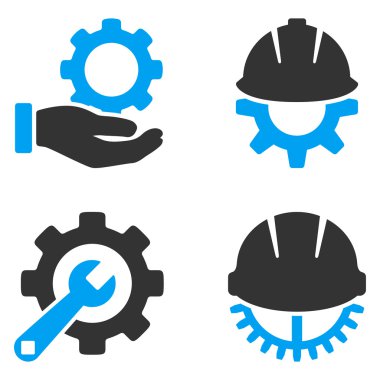 Development Tools Flat Bicolor Vector Icons