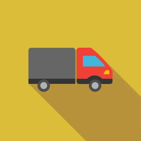 Shipment Flat Long Shadow Square Icon — Wektor stockowy