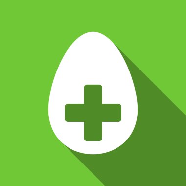 Plus Egg Flat Long Shadow Square Icon