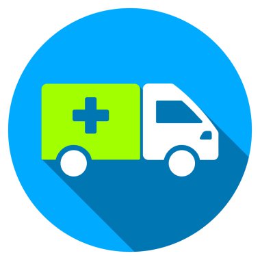 Uyuşturucu sevkiyatı düz yuvarlak uzun gölge simgesiyle