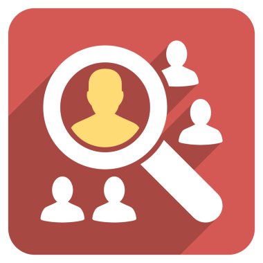 Hasta düz yuvarlak kare simgesi uzun gölge ile keşfedin