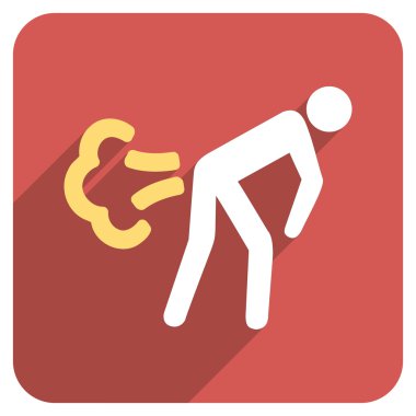 Osuruk düz yuvarlak kare simgesi uzun gölge ile