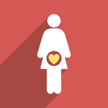 Fertility Flat Long Shadow Square Icon