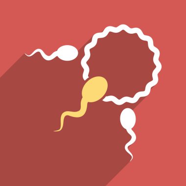 Fertilization Flat Long Shadow Square Icon