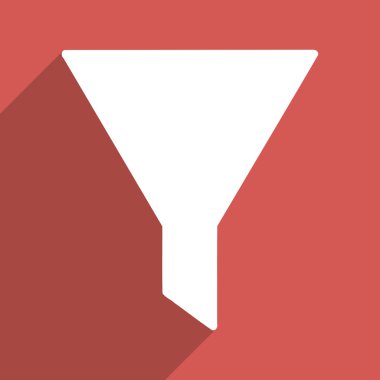 Filter Flat Long Shadow Square Icon