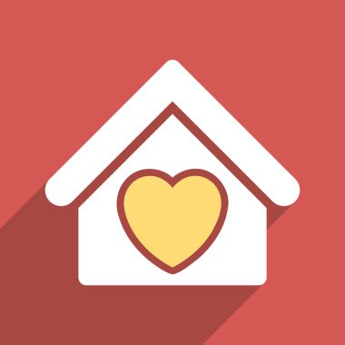 Hospice Flat Long Shadow Square Icon