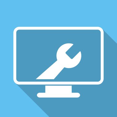 Uzun gölge ile masaüstü seçenekleri düz kare simgesi