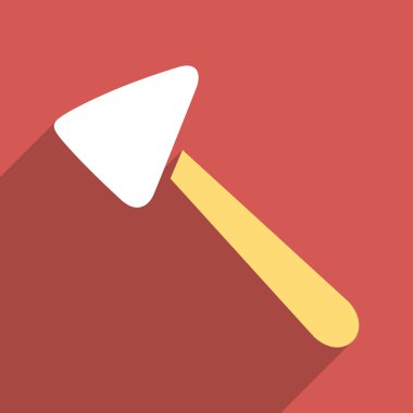 Neurologist Hammer Flat Long Shadow Square Icon