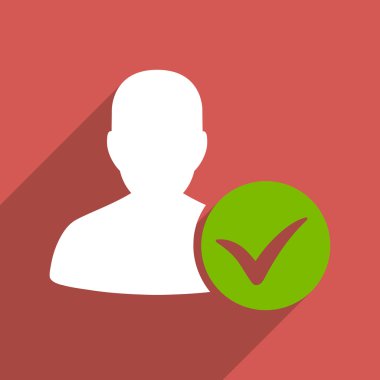 Patient Ok Flat Long Shadow Square Icon