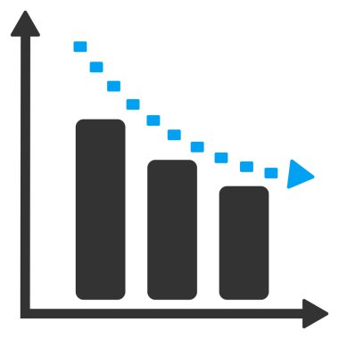 Dotted Negative Trend Vector Icon