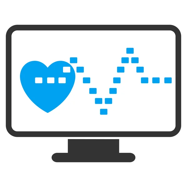 Ícone de Vetor de Monitoramento Cardio — Vetor de Stock