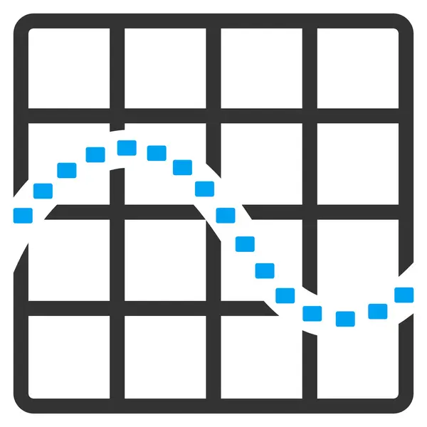 Dotted Function Chart Vector Icon — Stockový vektor