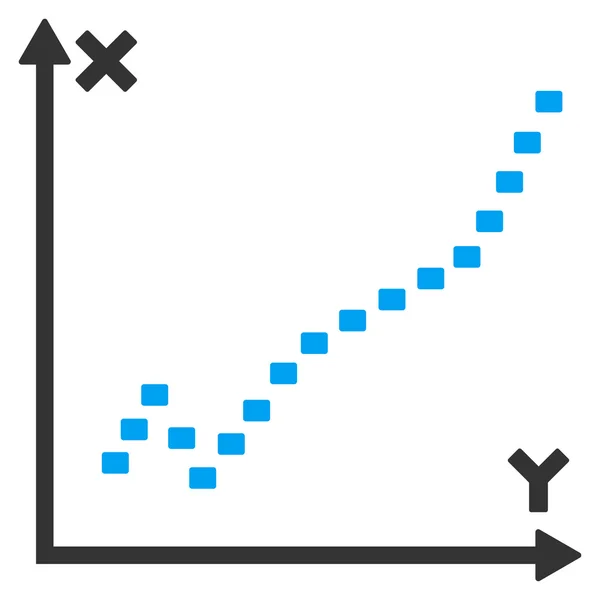 Gepunktetes Funktionsdiagramm-Vektorsymbol — Stockvektor
