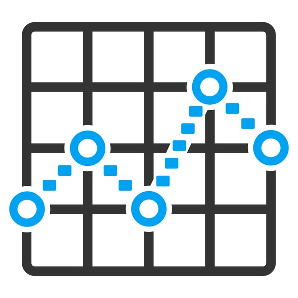 Значок вектора сетки точечной линии — стоковый вектор