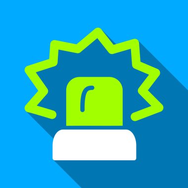 Alarm Flat Long Shadow Square Icon