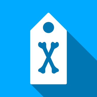 Dead Marker Flat Long Shadow Square Icon