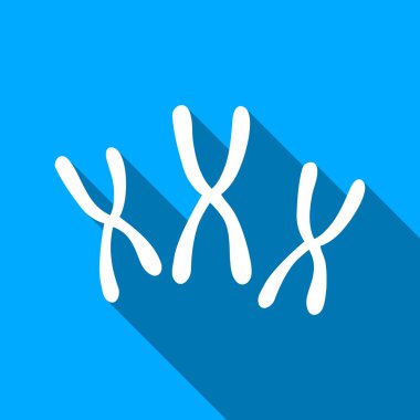 Chromosomes Flat Long Shadow Square Icon