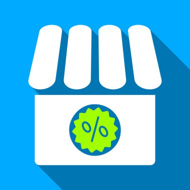 Drugstore Sale Flat Long Shadow Square Icon