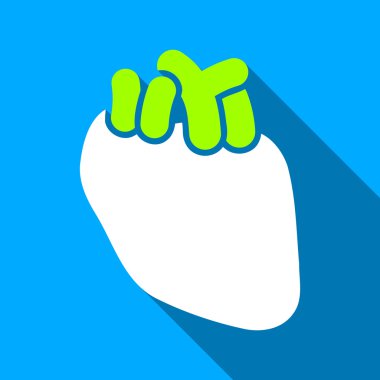 Heart Organ Flat Long Shadow Square Icon