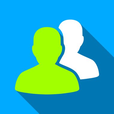 Patients Flat Long Shadow Square Icon