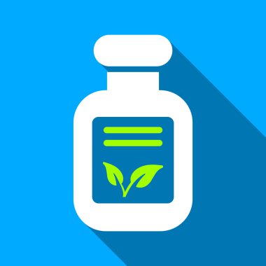 Natural Drugs Flat Long Shadow Square Icon