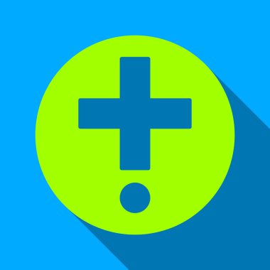 Pharmacy Flat Long Shadow Square Icon
