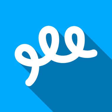 Spiral Bacillus Flat Long Shadow Square Icon