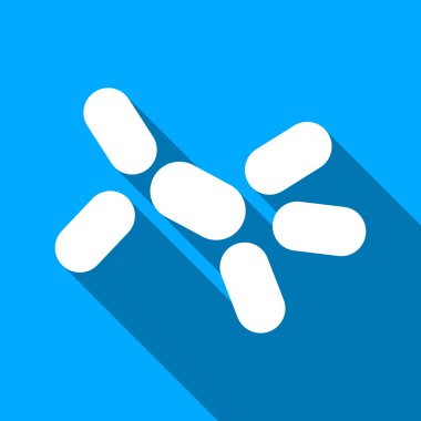 Yeast Flat Long Shadow Square Icon