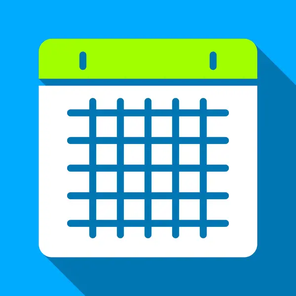 Calendar Flat Long Shadow Square Icon — Wektor stockowy