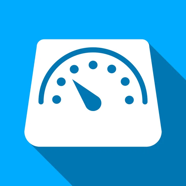 Floor Weight Meter Flat Long Shadow Square Icon — 图库矢量图片