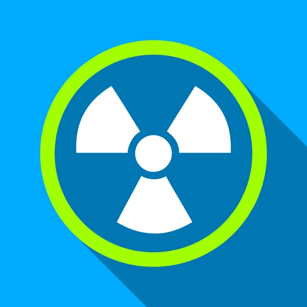 Radiation Danger Flat Long Shadow Square Icon — Διανυσματικό Αρχείο
