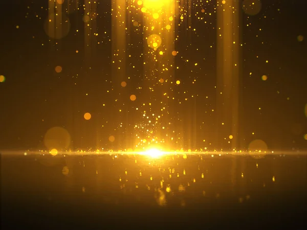 Golden Bokeh Glamour Abstract Background — Stock Photo, Image