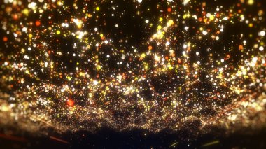 Altın yıldız parlayan ışık soyut arkaplan.