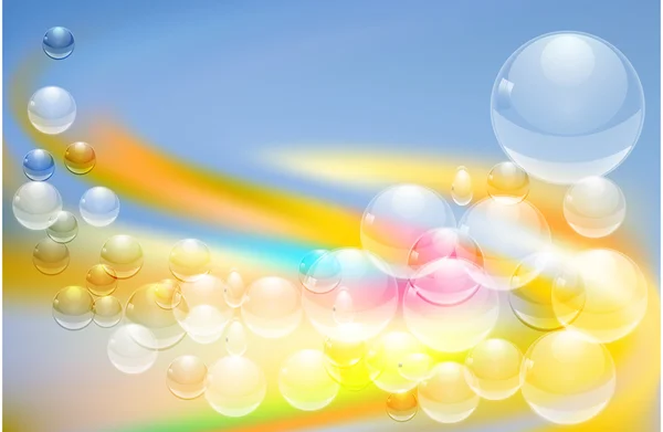 renkli arka plan üzerinde Su damlacıkları