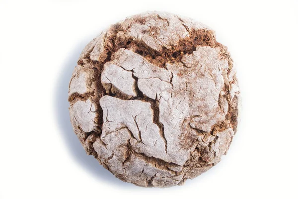 Hefefreies Hausgemachtes Brot Isoliert Auf Weißem Hintergrund Nahaufnahme Draufsicht — Stockfoto