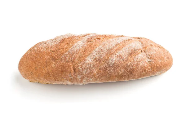Beyaz Zemin Üzerinde Izole Edilmiş Taze Yapımı Ekmek Yan Görünüm — Stok fotoğraf