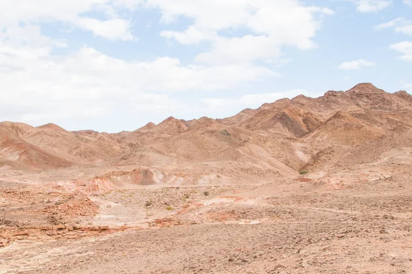 Wüste Rote Berge Felsen Und Bewölkter Himmel Ägypten Farbenschlucht Sinai — Stockfoto